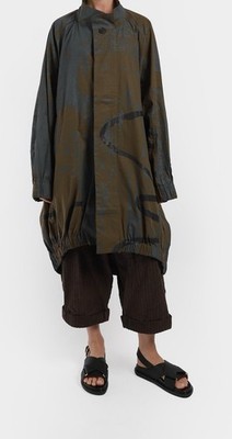 MOYURU oversized printed long sleeve coat size M