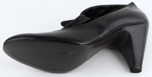$265 YIN Black Leather Designer Fashion Ankle Tie Round Toe Pumps 6.5 EUR 37.5 - Picture 4 of 4