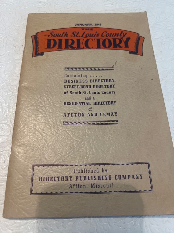 1946 South St Louis County Directory