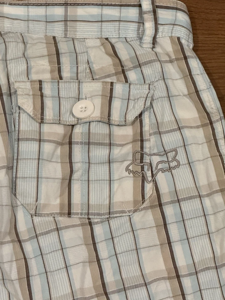 Pantalones cortos Fox Riders a cuadros talla 3 Foto 4 de 4