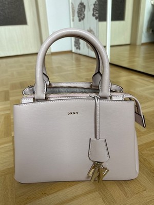 Donna Karan DKNY original 100 % Tasche Echtleder, elegante Puderton.