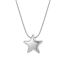 Chunky Star Necklace For Women Stainless Steel Minimalist Star Choker Necklace P