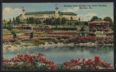 Hershey, PA, Hershey Rose Garden and Hotel Hershey, Ansichtskarte 