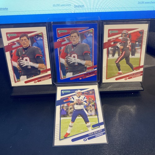 2021 Panini Donruss - Photo Variations Tom Brady #1 #2 Press Proof Blue 4 cards