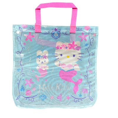Hello Kitty Sanrio Katze Cat Tasche XXL Shopper blau Meerjungfrau Mermaid 45 cm