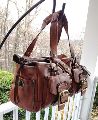 Coach MEDIUM 10330 65th Anniversary Mandy Vintage Cognac Leather