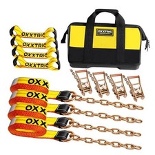 8 Point Roll Back Vehicle Tie Down Kit,Tow Truck Flatbed Straps with LT8JT