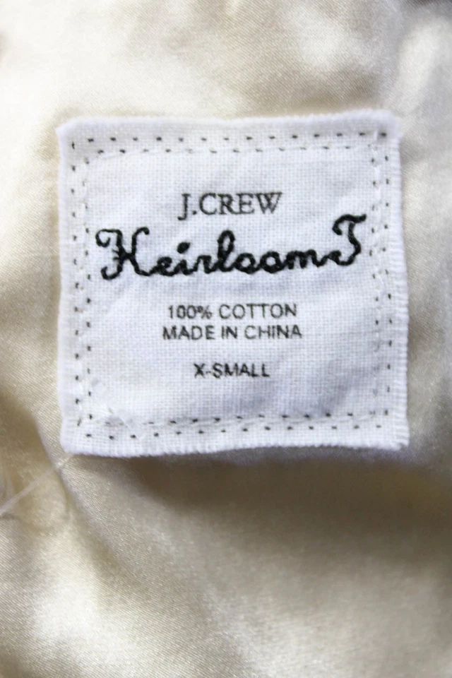 Camiseta sin mangas J Crew para mujer de algodón con cuello redondo forrada de seda adornada con lentejuelas beige talla XS Foto 4 de 4