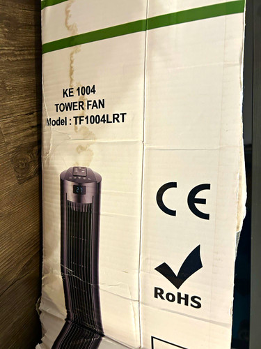 Tower Fan TF1004LRT/KE1004 Black Bladeless Digital Touch Oscillating 40W