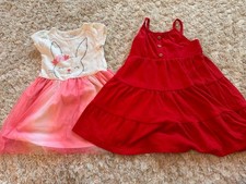 2T Toddler Girl Dress Lot Carter s Bunny Tulle Dress OshKosh Red Sundress