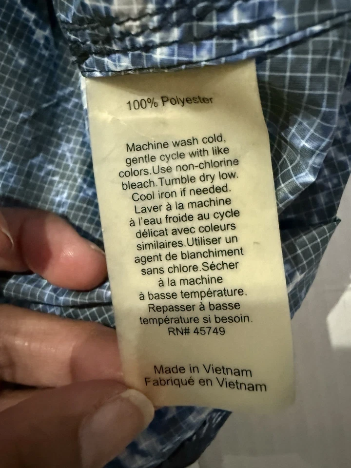 Cortavientos Nanette Lepore Ikat Azul Ligero Talla Mediana Ligero Foto 4 de 4