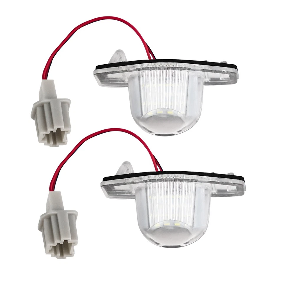 Pair White LED License Plate Lights Lamp For Honda CRV Odyssey Element Crosstour Foto 4 de 4