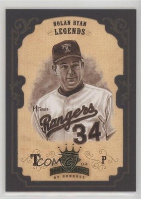 2004 Donruss Diamond Kings Legends Gold Framed Sepia 3/25 Nolan Ryan HOF e8a
