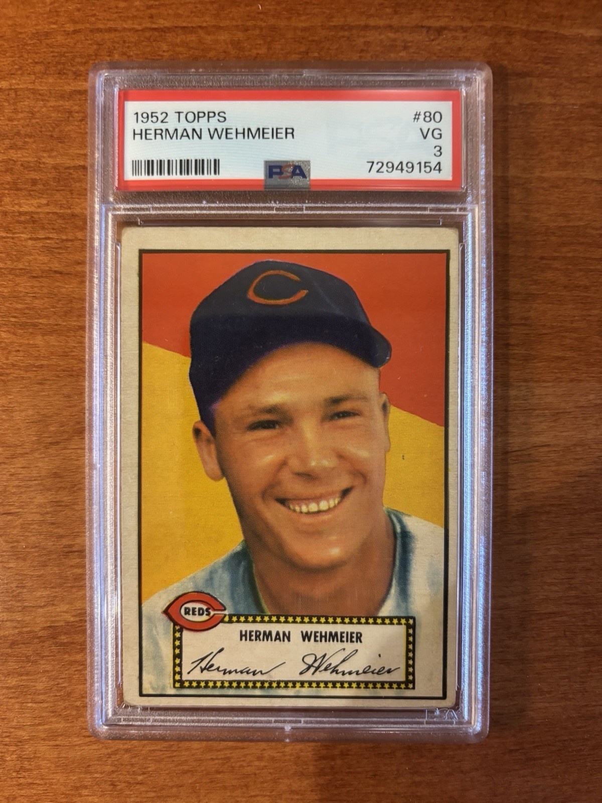 1952 Topps Herman Wehmeier #80 PSA 3