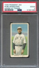 1909-11 T-206 Rube Marquard Hands at Thighs PSA 2 HOF New York Giants 1088