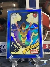2025 Topps Chrome Marvel Blue Refractor 215/299 Solarus #8