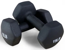 Fitvids Neoprene Dumbbell Hand Weights Anti-Slip Anti-roll Hex Shape Colorful...