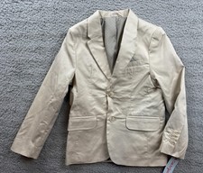 Cat  Jack Blazer Boys 6 Beige Suit Jacket Formal Wedding Notch Lapel Party