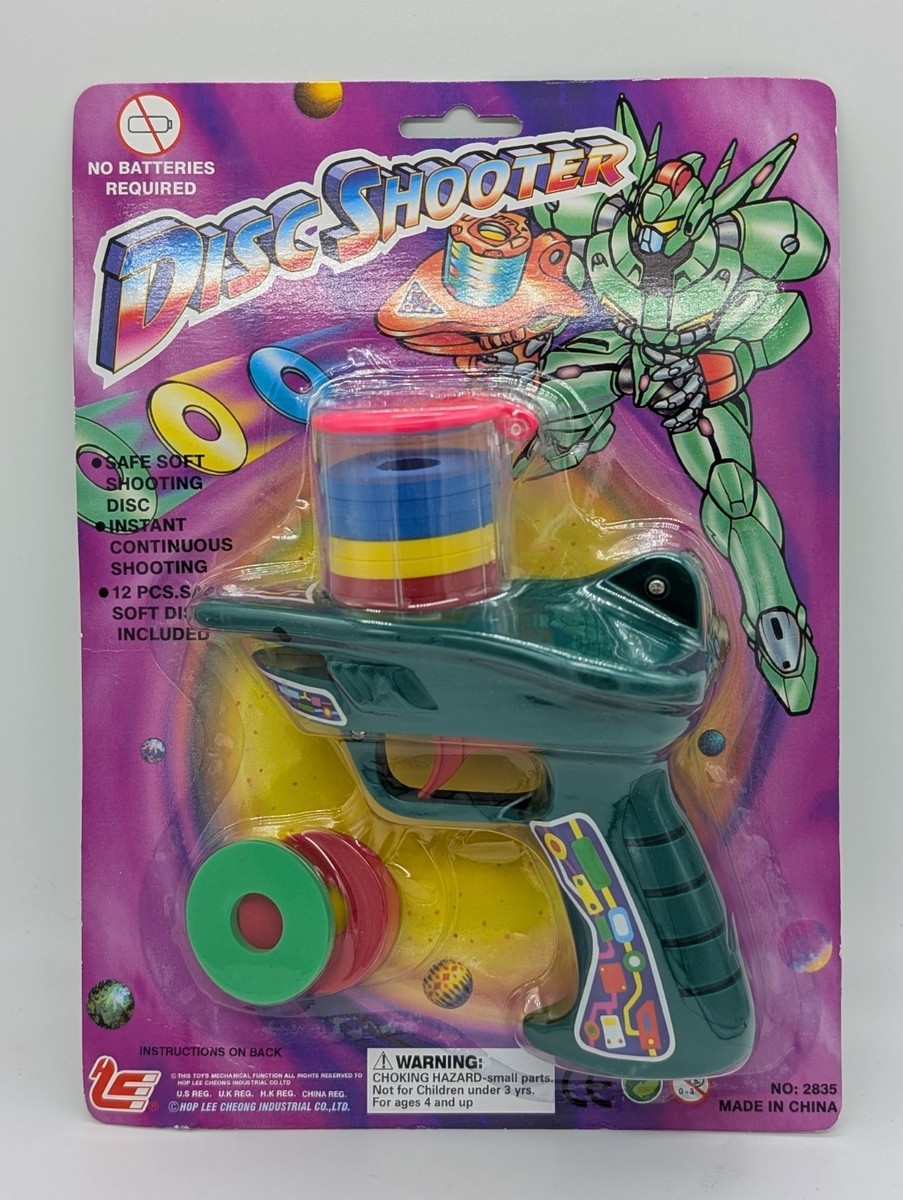 Disc Shooter Foam gun Toy Vintage RARE HOP LEE 90s NEW Sealed Mint