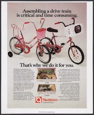 HEDSTROM Bikes - Original 1983 Trade AD / ADVERT _ Strawberry Shortcake - E.T.