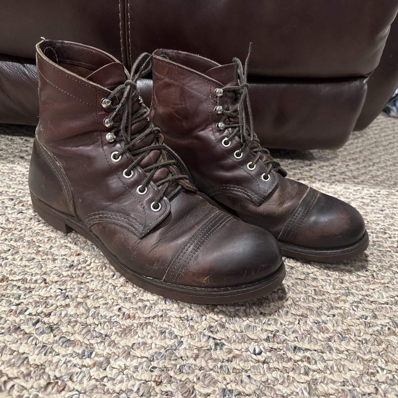 Red Wing Shoes Iron Ranger Heritage 8085 Men's Copper Rough Tough Size 9 D