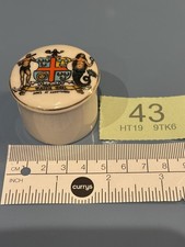 W H GOSS CRESTED CHINA POT WITH LID ARMS AT ABBOTSFORD CREST