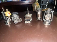 Antique Ornament Pencil Sharpener 5 piece Set, Car, Record Player, Stove, & More
