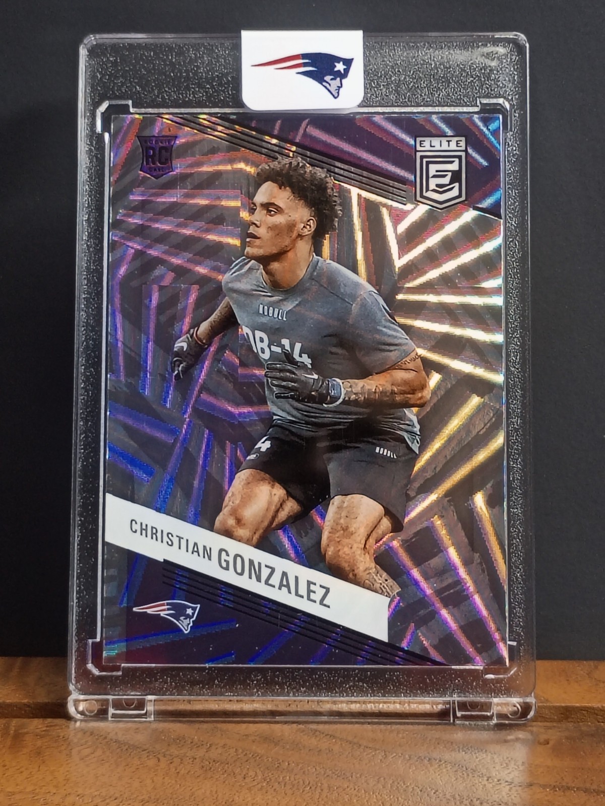 2023 Donruss Elite Christian Gonzalez RC #120 SSP Razzle Dazzle Patriots