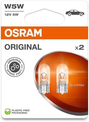 OSRAM ORIGINAL W5W W2.1x9.5d 12 V/5 W (2er Blister)