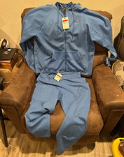 Jordan Men's Blue 2pc Tracksuit Full Zip Jacket  Tapered Pants L DJ0886-407