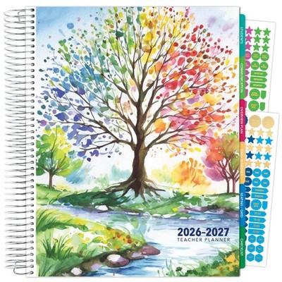 DELUXE TEACHER PLANNER Aug 2026-Jul 2027 8.5x11 Daily Weekly Monthly Organize...