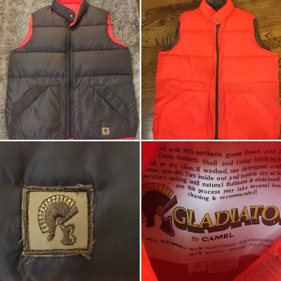camel puffer vest