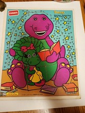 Playskool Vintage Barney Puzzle, Baby Bop  s Bedtime Story 328-01 6 Pieces 1993