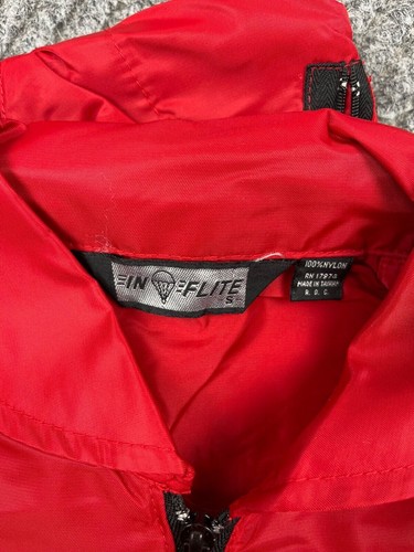 Vintage In Flite Flight Suit Jumpsuit Overall Mens Small 34x31 Red Nylon NOS - Picture 2 of 12
