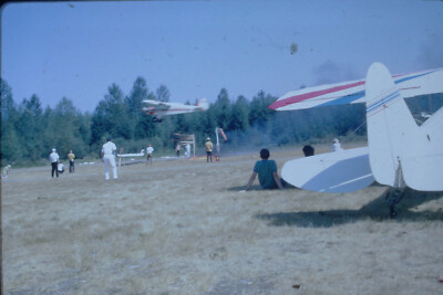 Aug 1967 Plane Landing At Airfield Color Transparency Slide Ref 166