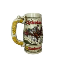 Anheuser Busch BUDWEISER Collectors Stein 1980s Clydesdale