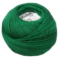 Lizbeth Egyptian Cotton Crochet Thread Size 3 Color 638 Christmas Green