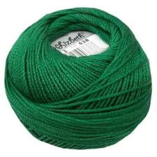 Lizbeth Egyptian Cotton Crochet Thread Size 3 Color 638 Christmas Green