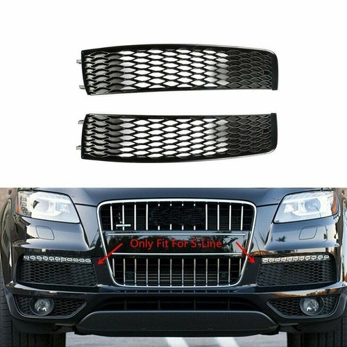 For Audi Q7 S-line Sport 2011-2015 LH Right Pair Front Bumper Grille Outer Cover - Picture 3 of 9