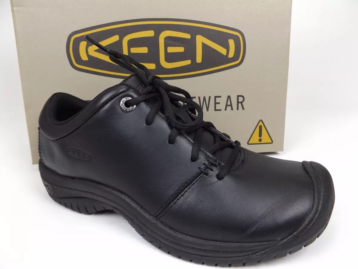 Keen Women PTC Oxford Work Shoe Lace Up Slip Resistant Size 5.0 M Black 21963