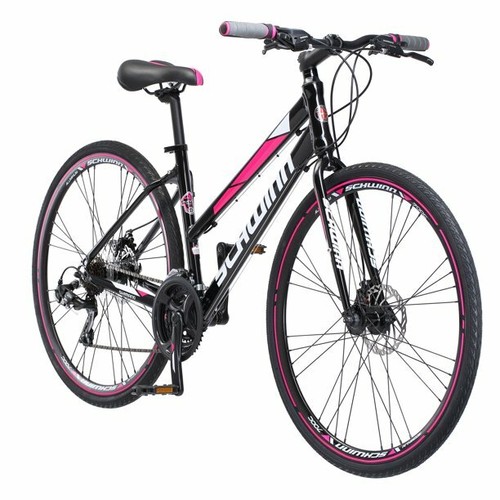 black and pink schwinn bike