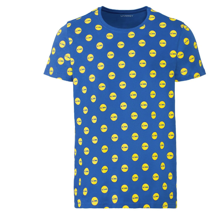 T-shirt Livergy Homme – Bleu, Coton, Manches Courtes, Col Crew, Taille M (état Bon état)