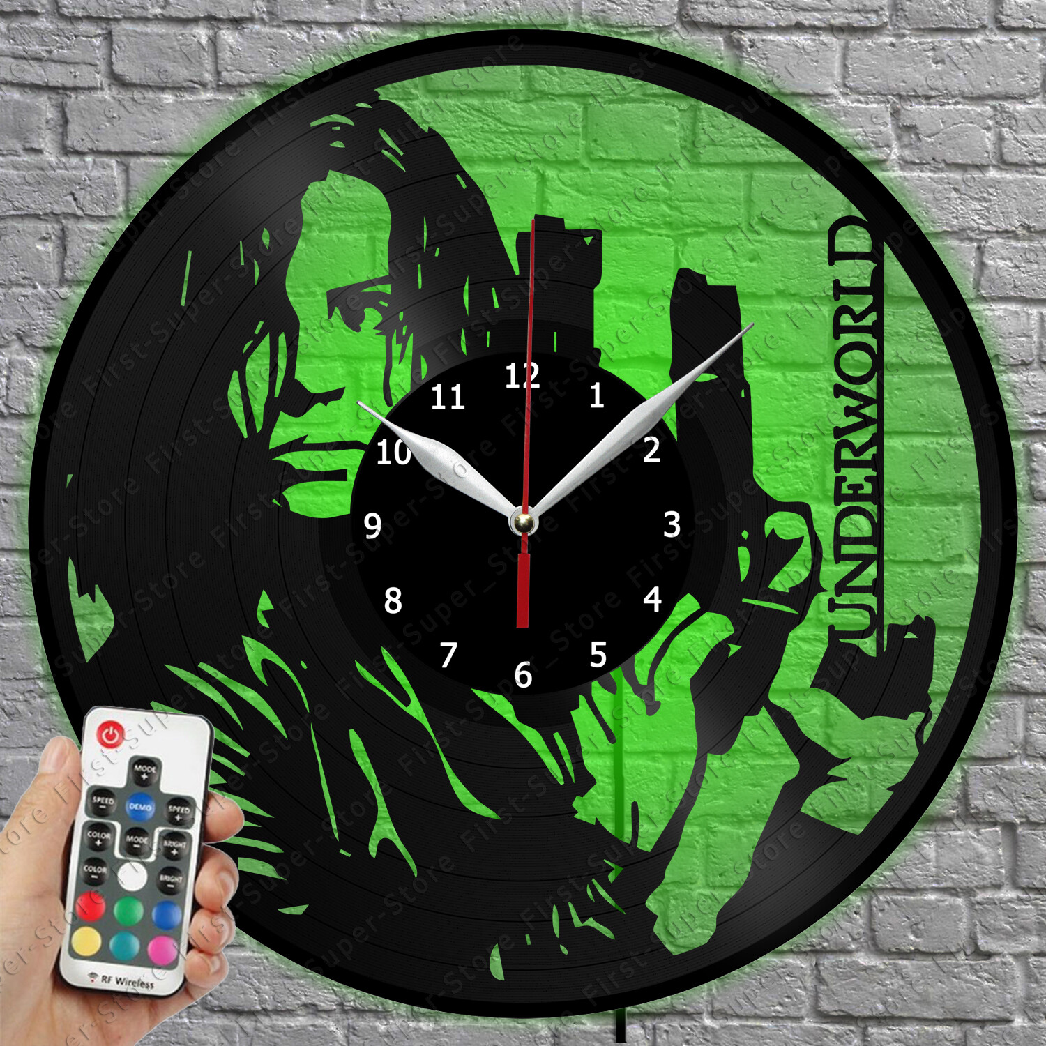 Underworld Vinyl Record LED Wall Clock with Light 1390