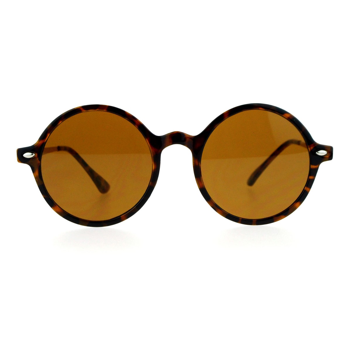Occhiali Da Sole Rotondi SA106 In Plastica &ndash; Stile Hippie Retr&ograve;, Lenti Piatte UV400, Unisex