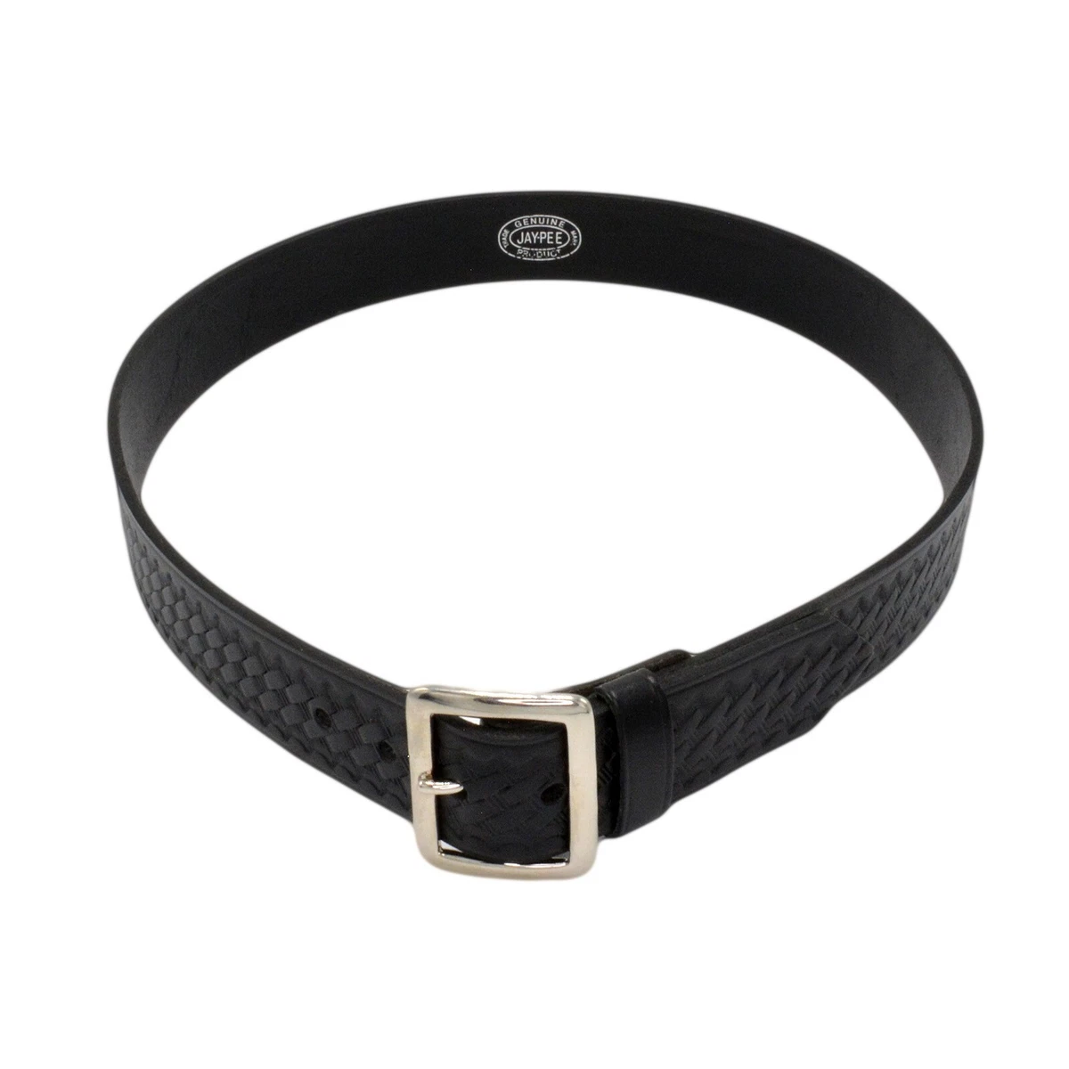 8316 12143 Black Size 38 Genuine Leather Basket Weave Garrison Belt Basket Weave Black Belt - Stylish Leather Accessory – Yoder  main image 2