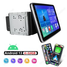 Double 2DIN Rotatable 10.1'' Android 13 4 64GB Car Stereo Radio GPS Wifi Carplay