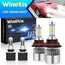 4X LED Headlights + Fog Light Bulbs kit 6000k For Lincoln Navigator 1998-2002