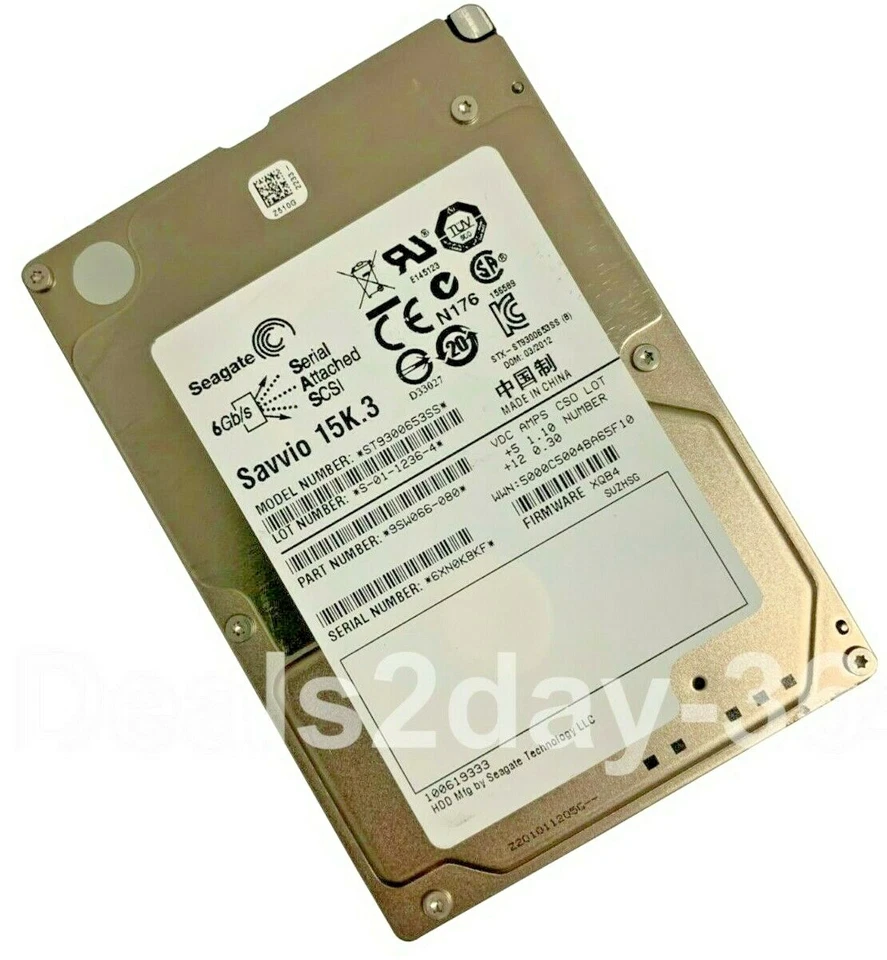 ST9300653SS Seagate 300GB 15K 6Gb/s 64MB 2.5" SAS SERVER HDD Hard Drive - Image 2 of 4