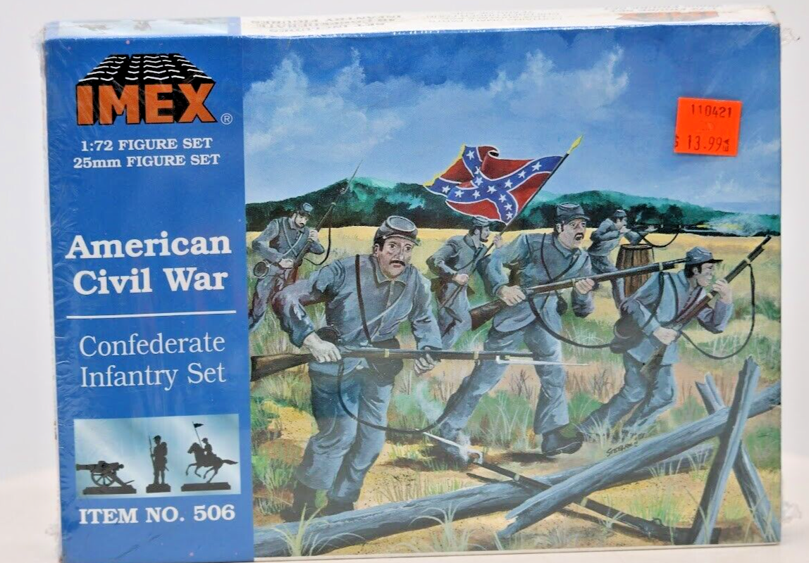 IMEX 506 1:72 American Civil War 49-Piece Soldier Set Ready to Paint