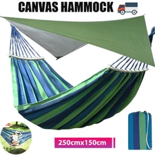 2 Person Double Camping Hammock Garden Hanging Swing Sleeping Chair Bed Outdoor